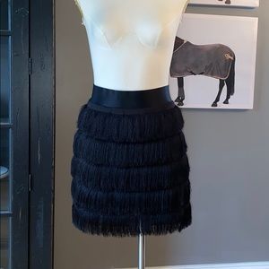 Banana Republic fringe mini skirt